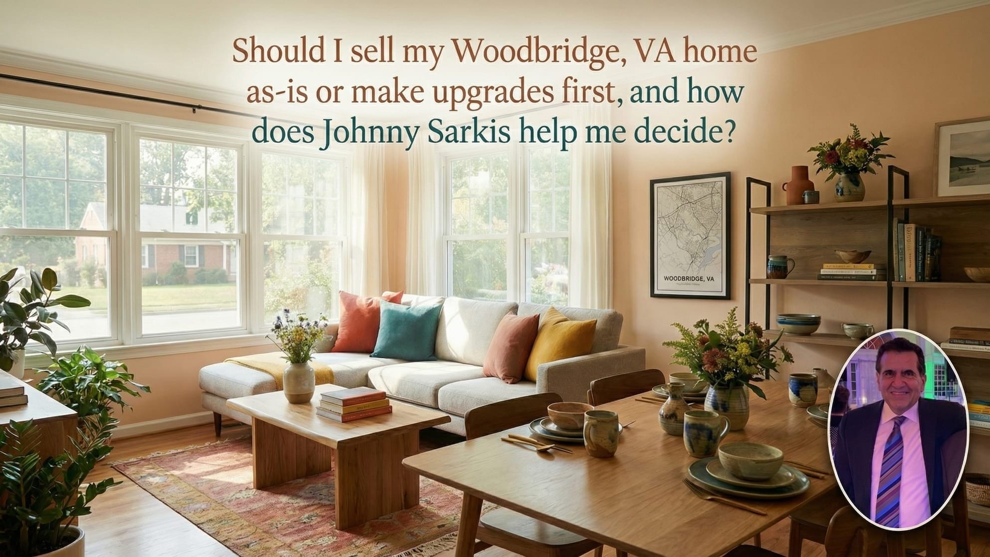 Should I sell my Woodbridge, VA home as-is or make upgrades first, and how does Johnny Sarkis help me decide?